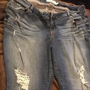 Distressed Denim Jeans